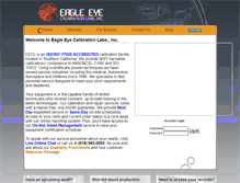 Tablet Screenshot of eagleeyecalibration.com